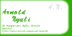 arnold nyuli business card
